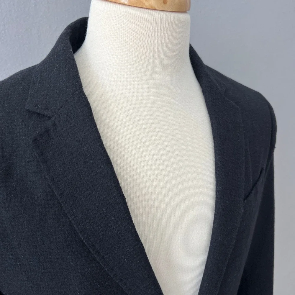 Selected Homme Shhoneanton Blazer Mens M EU48 Tall Navy Woven Tweed Wool Blend